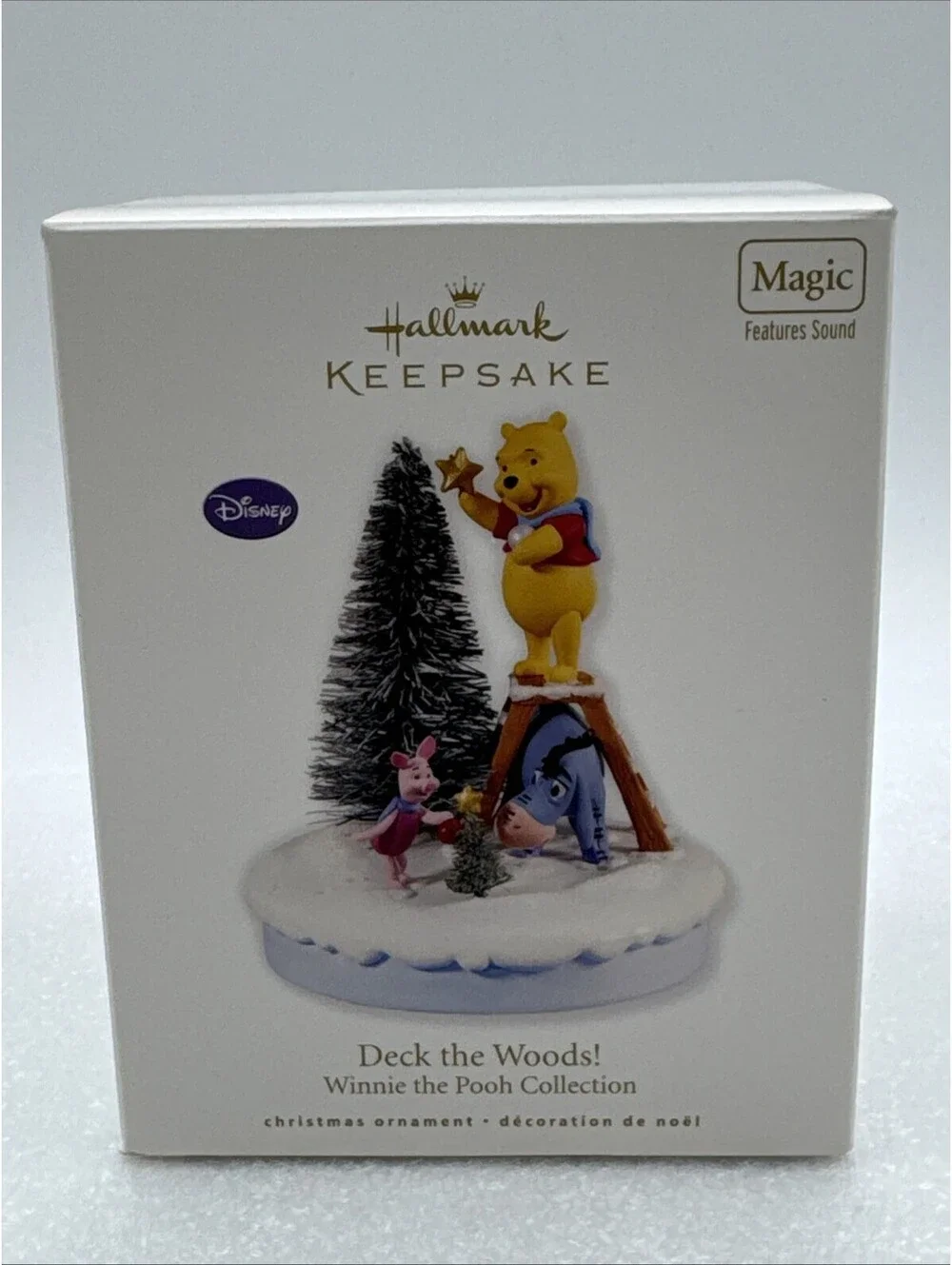 2010 Hallmark Winnie The Pooh “Deck The Woods” Magic Sound Ornament Disney
